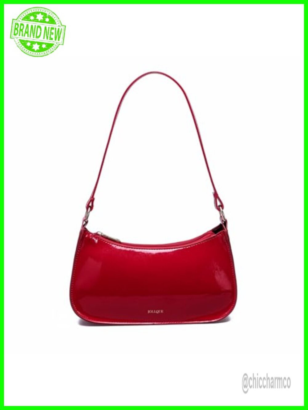Patent Leather Shoulder Bag Small Mini Clutch Crossbody Y2K Purse